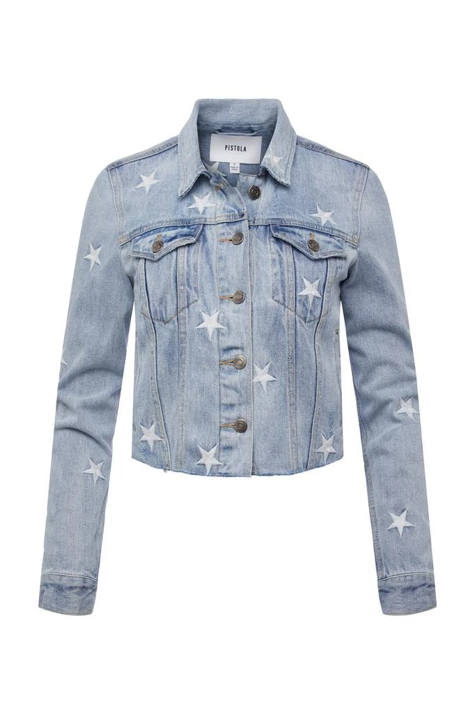 商品Pistola Denim|Brando Star Embroidery Denim Jacket - Zodiac,价格¥615,第5张图片详细描述