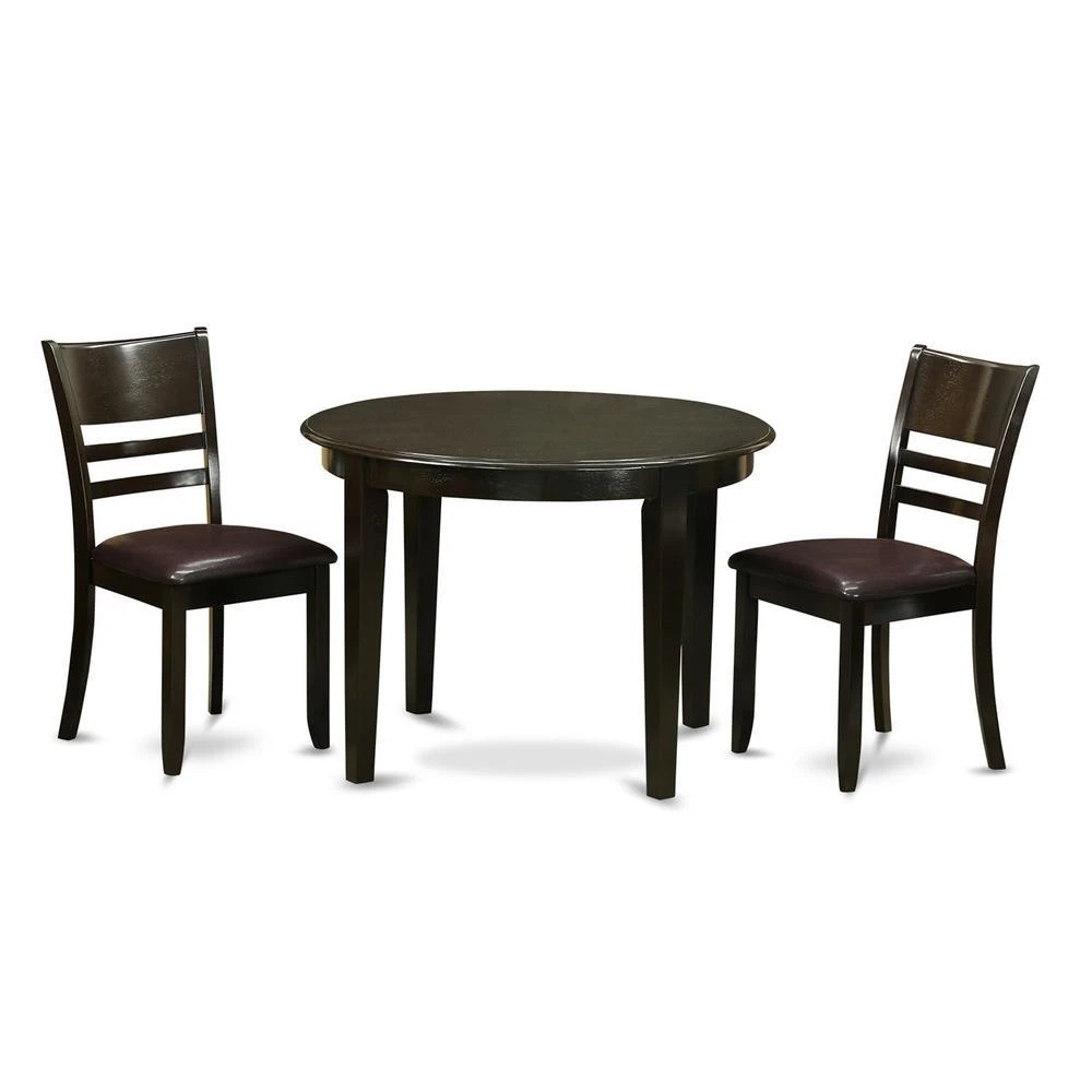 商品East West Furniture|3  PC  Kitchen  Table  set-Small  Table  and  2  Kitchen  Chairs,价格¥3396,第2张图片详细描述