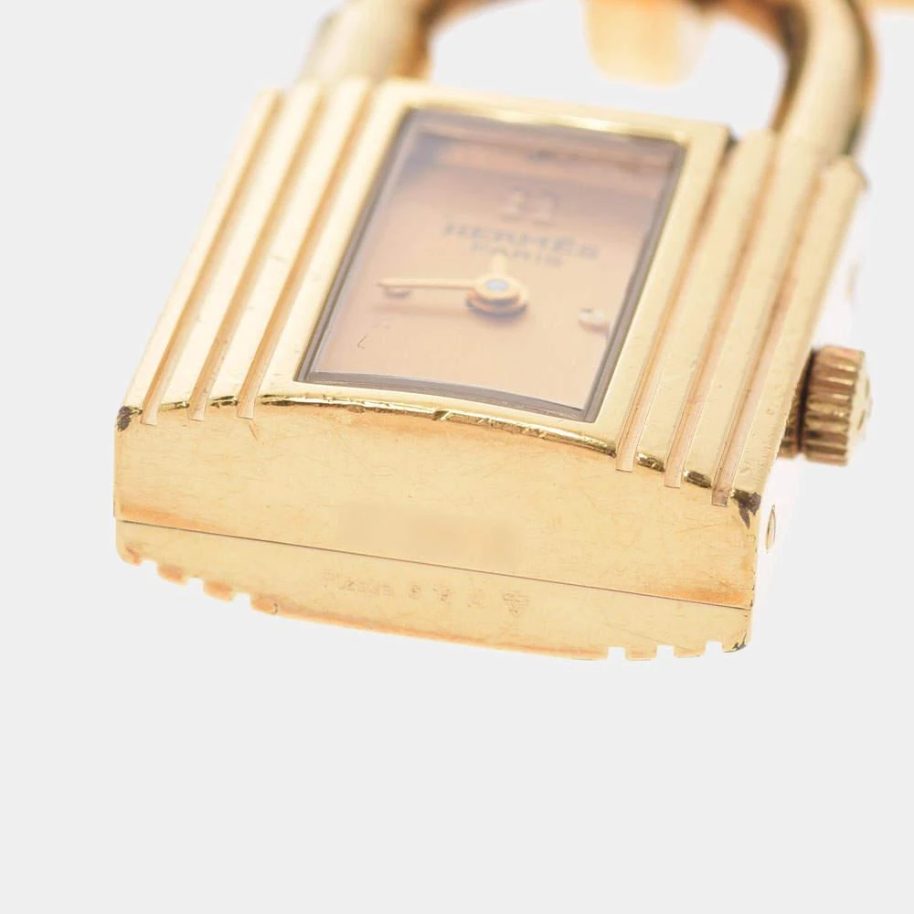 商品[二手商品] Hermes|Hermes Champagne Gold Plated Stainless Steel Kelly Women's Wristwatch 20 mm,价格¥6024,第3张图片详细描述