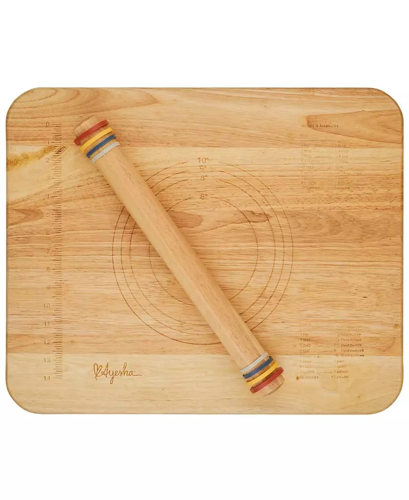 商品Ayesha Curry|Pantryware Rolling Pin & Pie Board Set,价格¥868,第2张图片详细描述