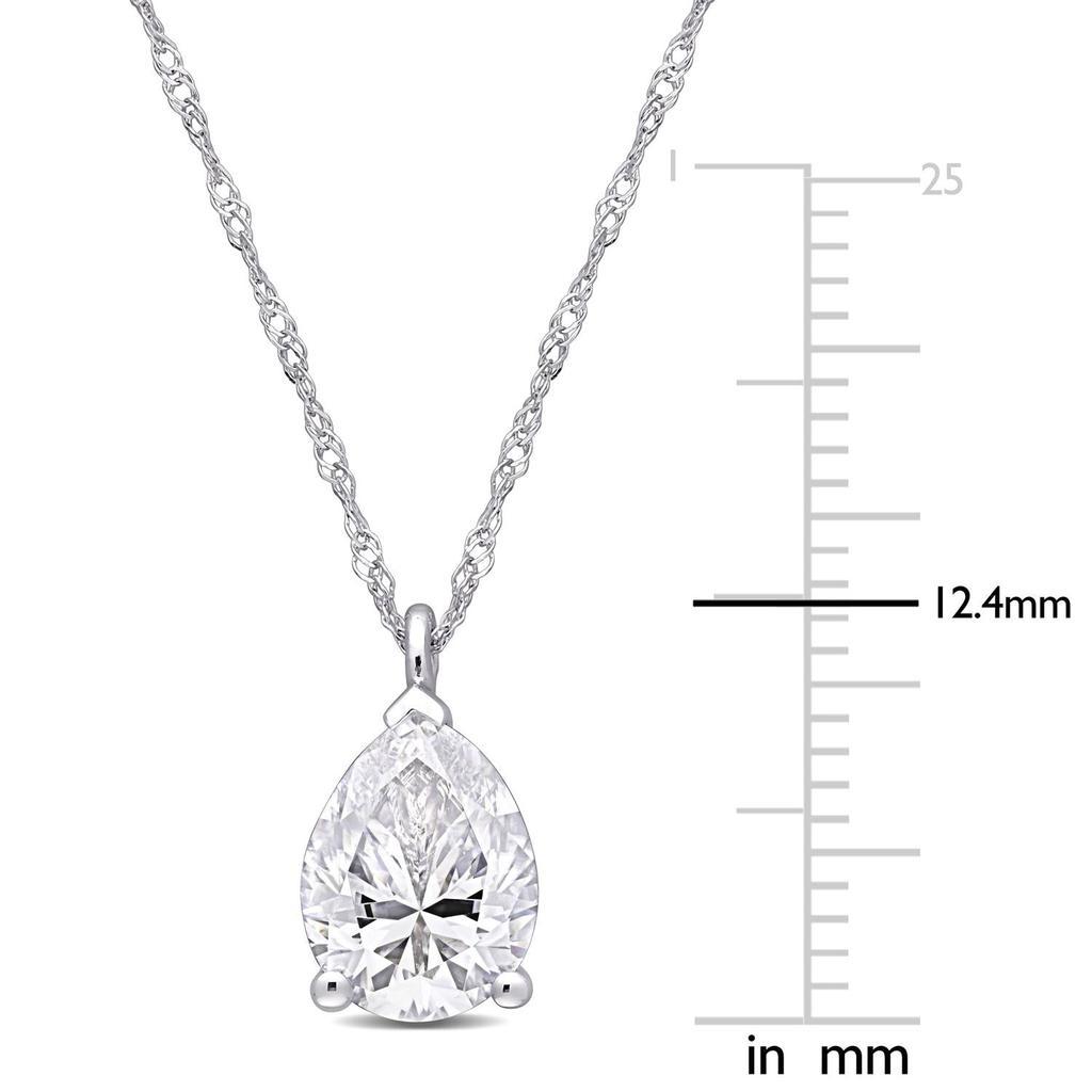 商品Julianna B|10k White Gold Created Moissanite Necklace,价格¥3055,第4张图片详细描述