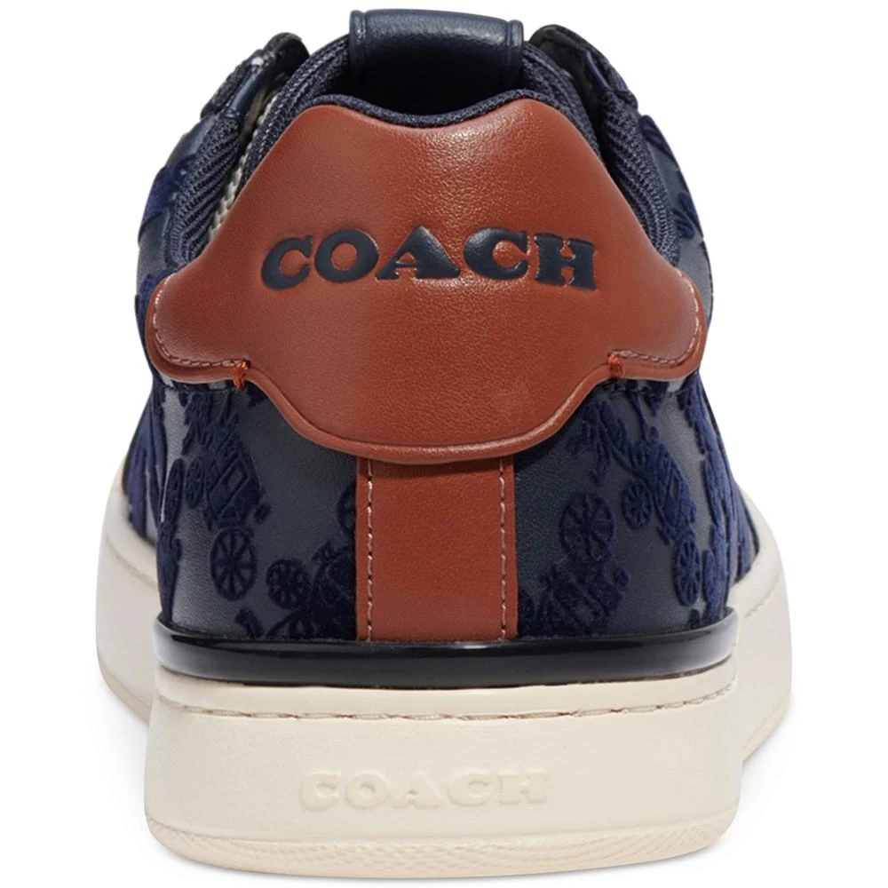 商品Coach|Men's Lowline Flocked Leather Sneaker,价格¥882,第2张图片详细描述