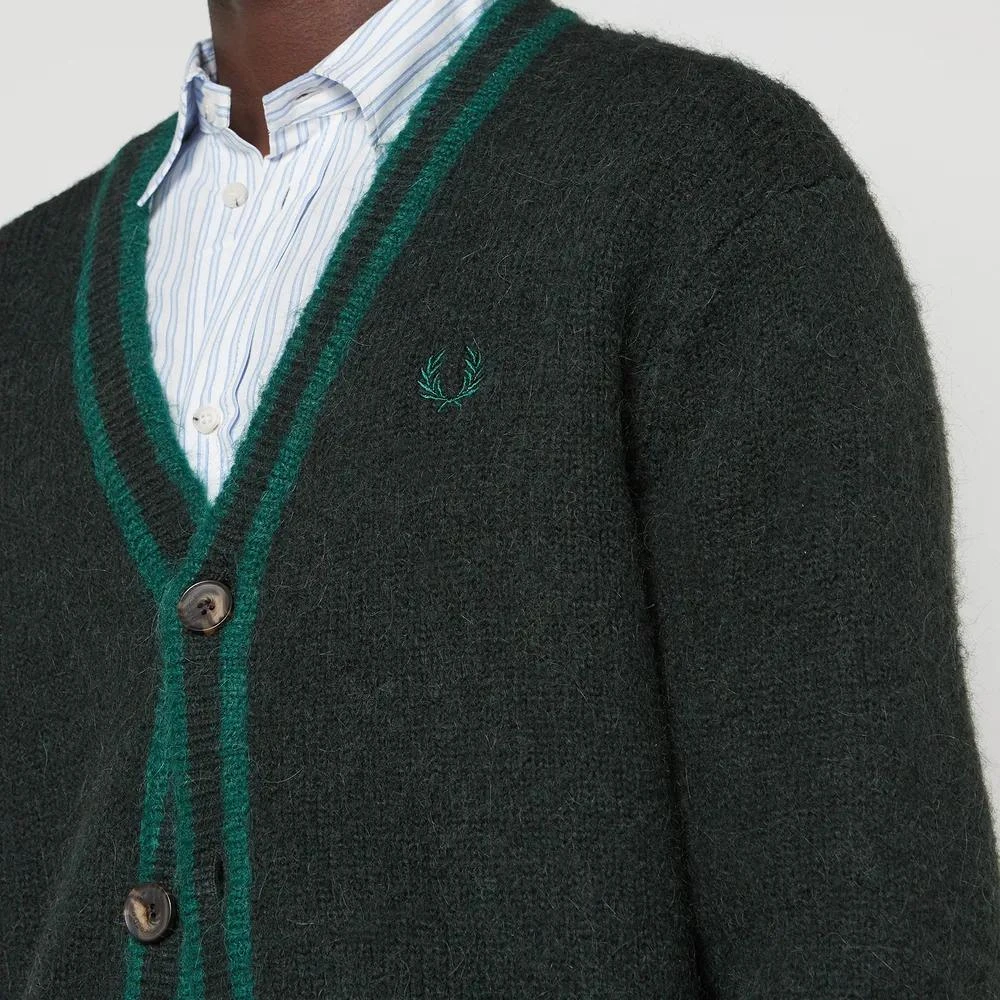 商品Fred Perry|Fred Perry Contrast-Tipped Brushed Knit Cardigan,价格¥967,第4张图片详细描述