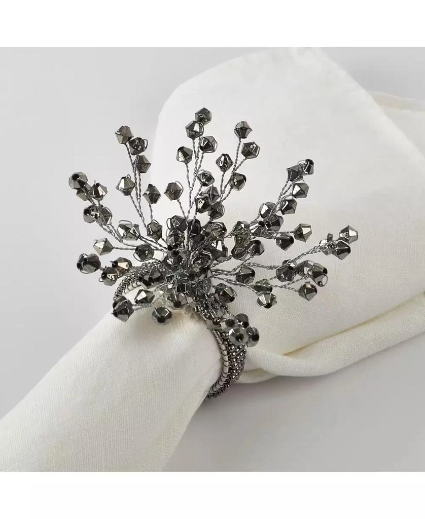商品Saro Lifestyle|Napkin Ring Collection Beaded Napkin Ring, Set of 4,价格¥140,第3张图片详细描述