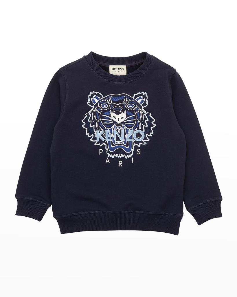 Boy's Classic Tiger Embroidered Sweatshirt, Size 4-5商品第1张图片规格展示