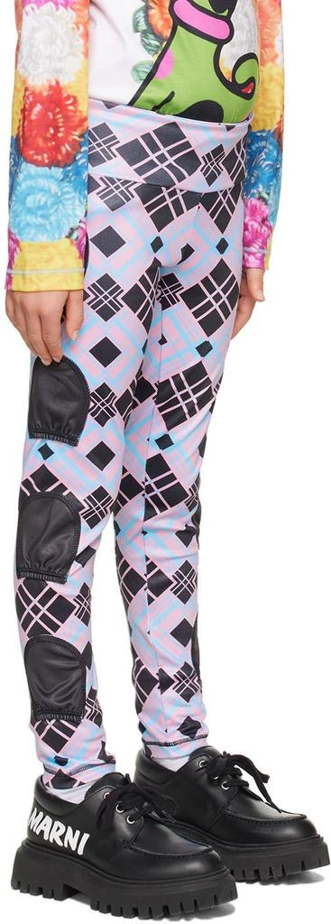 商品CHOPOVA LOWENA|SSENSE Exclusive Kids Pink & Blue 'Tartan Tennis Ball' Leggings,价格¥279,第2张图片详细描述