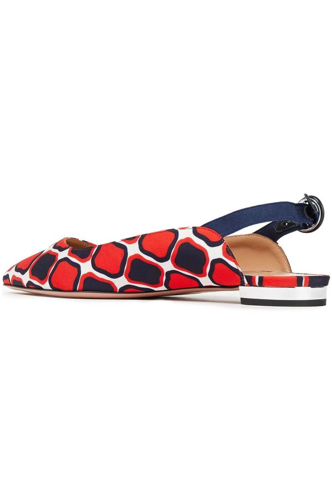 商品Aquazzura|Yale printed satin-twill flats,价格¥2108,第3张图片详细描述