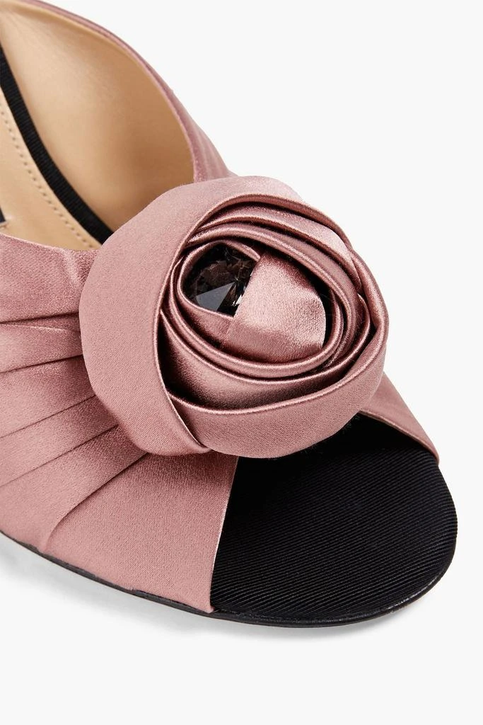 商品Sergio Rossi|Embellished satin mules,价格¥1527,第4张图片详细描述