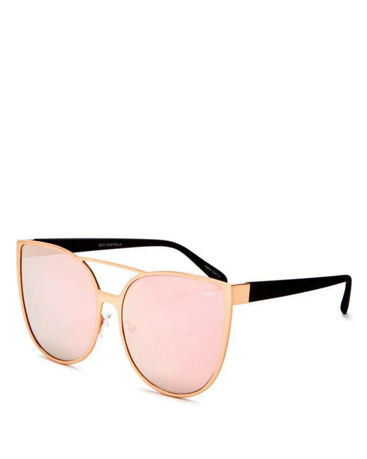 商品Quay|Women's Sorority Princess Mirrored Cat Eye Sunglasses, 60mm,价格¥408,第2张图片详细描述
