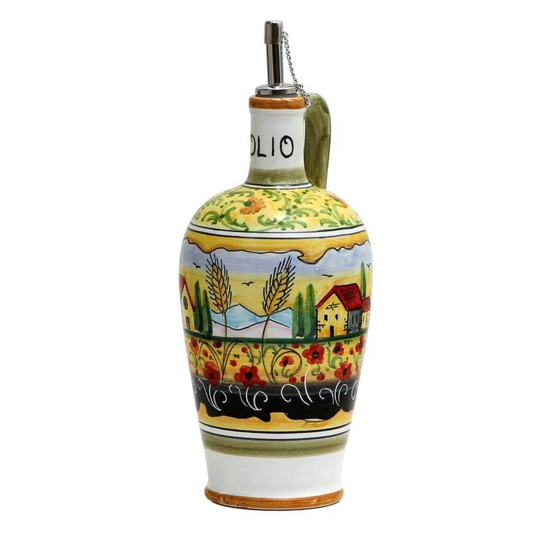 商品Artistica - Deruta of Italy|Colli Umbri: Umbrian Landscape Olive Oil Bottle With Metal Capped Dispenser,价格¥1344,第1张图片
