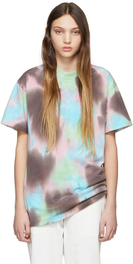 商品Ambush|SSENSE Exclusive Pink 'A' Waves Tie-Dye T-Shirt,价格¥1768,第1张图片