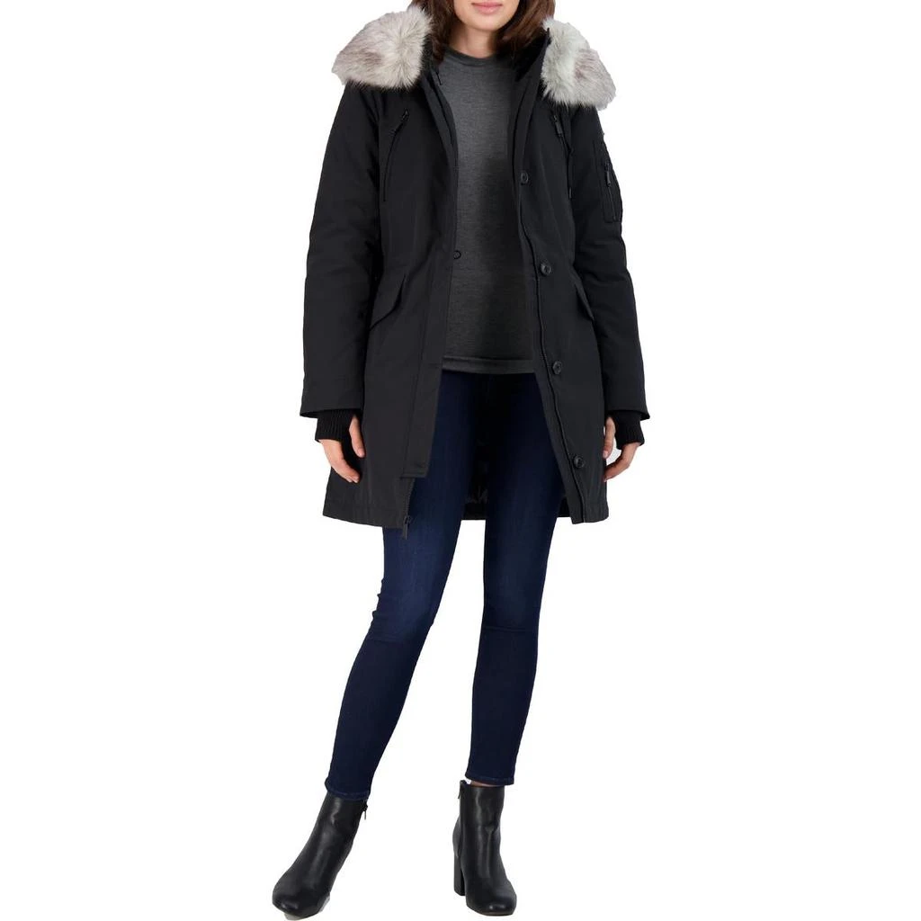 商品BCBG|BCBGeneration Women's Faux Fur Trim Mid-Length Winter Parka Coat,价格¥308,第2张图片详细描述