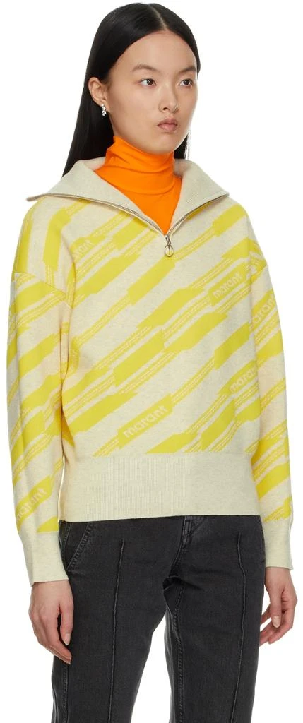 商品Isabel Marant|Grey & Yellow Jacquard Edison Sweater,价格¥1107,第2张图片详细描述