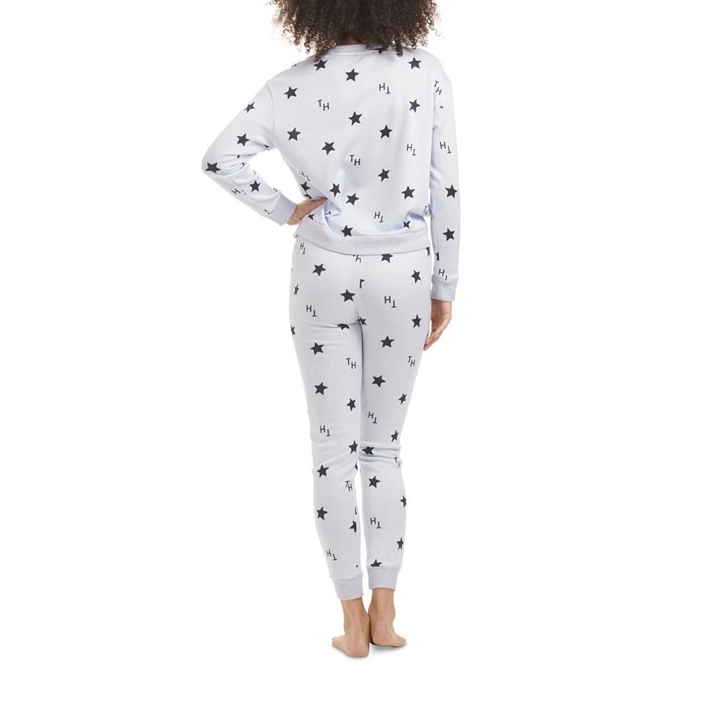 Women's Hacci Printed Pajama Pullover Pant Set商品第7张图片规格展示