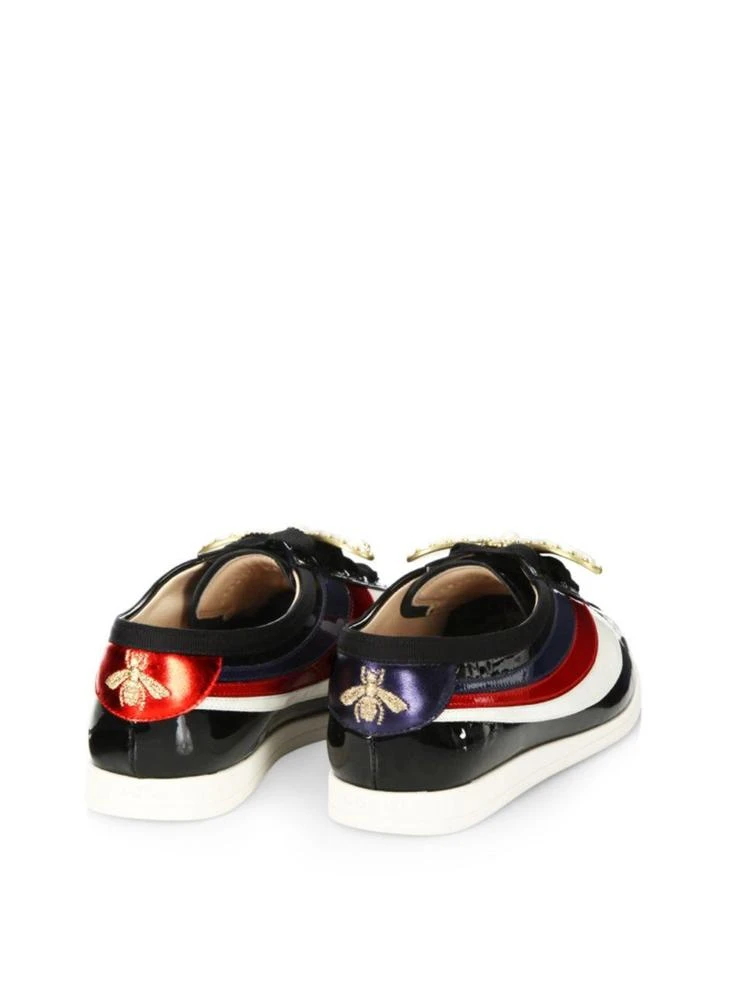 商品Gucci|Bee Ornament Patent Leather Sneakers,价格¥7346,第2张图片详细描述