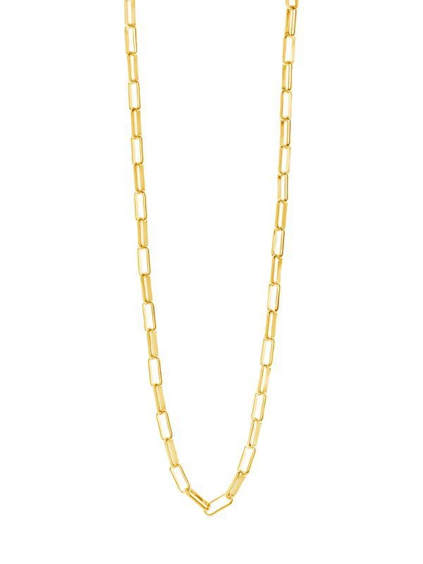 商品Sterling Forever|Sarah 14K Goldplated Paperclip Necklace,价格¥248,第3张图片详细描述