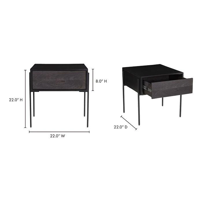 商品Sparrow & Wren|Tobin Side Table, Charcoal,价格¥4232,第5张图片详细描述