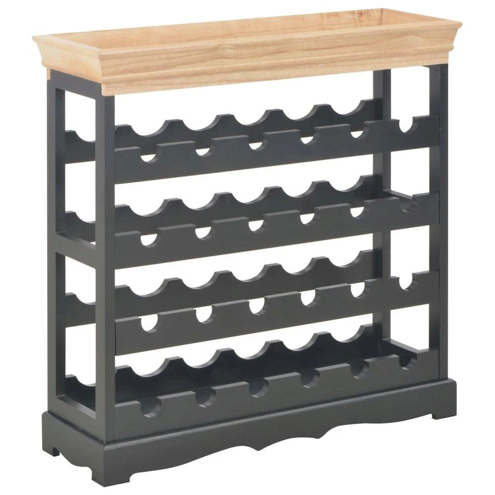 商品vidaXL|Wine Cabinet Black 27.6"x8.9"x27.8" MDF, 280067,价格¥792,第1张图片