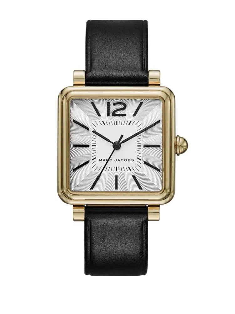 商品Marc Jacobs|Vic Goldtone Stainless Steel &amp; Leather Strap Watch,价格¥609,第1张图片