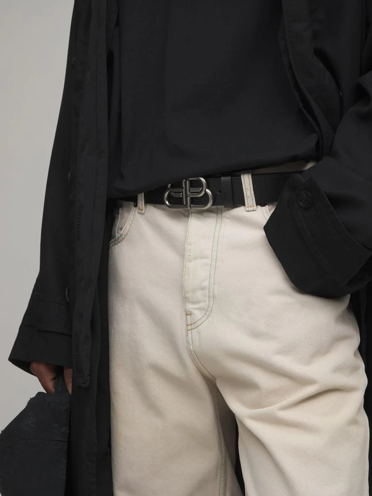 商品Balenciaga|3.5cm Bb Buckle Leather Belt,价格¥3828,第1张图片详细描述
