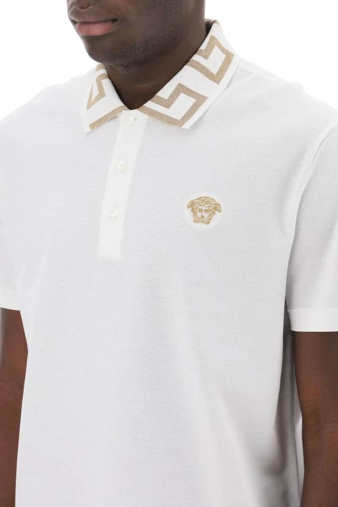 商品Versace|Polo shirt with Greca collar,价格¥2705,第5张图片详细描述