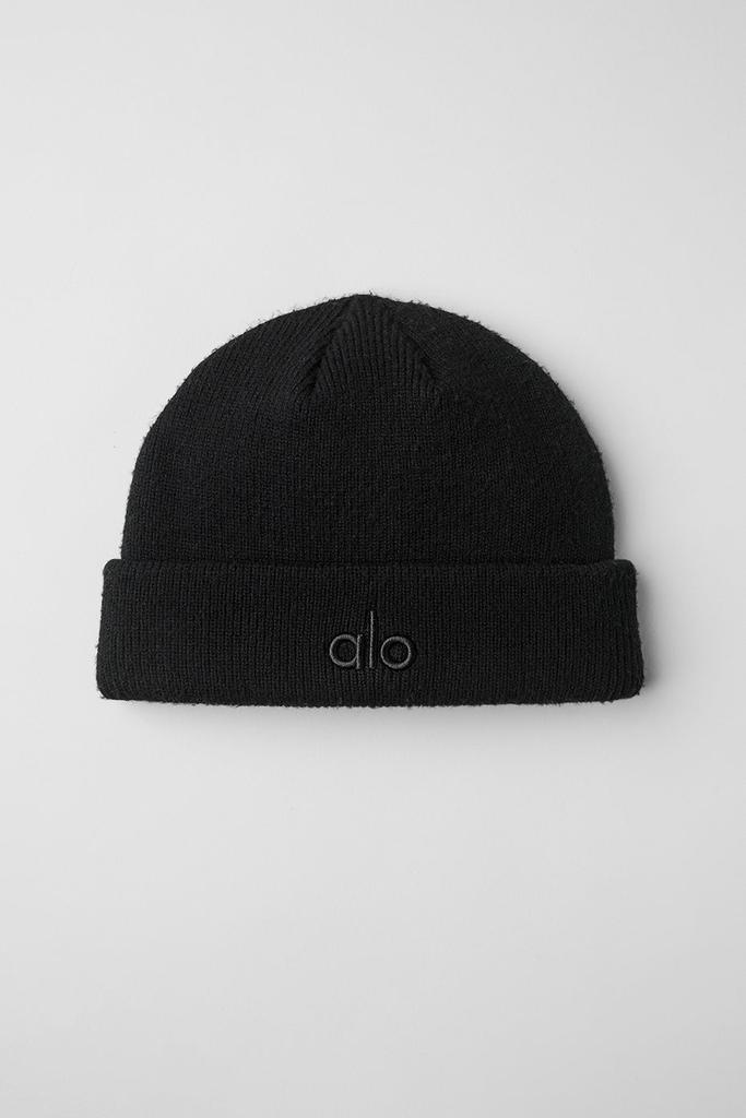 Alo Notable Beanie - Black/Black - Hats - Free Shipping - BeyondStyle