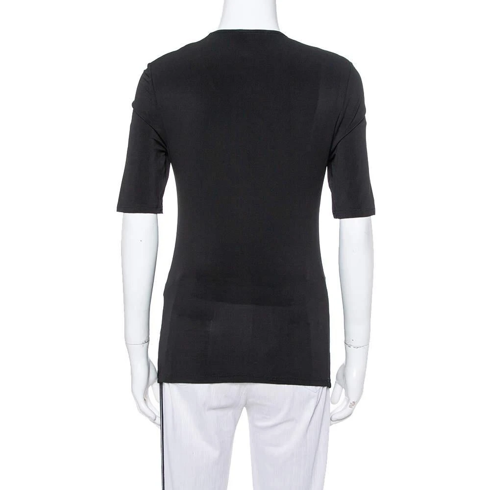 商品[二手商品] Burberry|Burberry Black Stretch Knit Ruched V-Neck Top S,价格¥1730,第3张图片详细描述