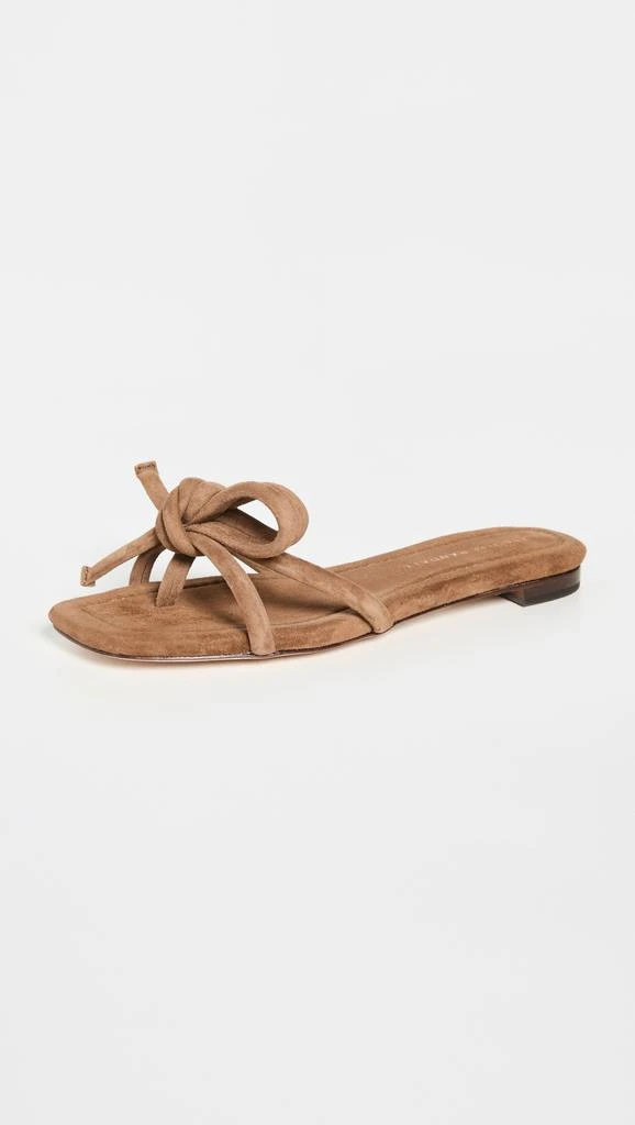 商品Loeffler Randall|Loeffler Randall 皮蝴蝶结平底凉鞋,价格¥931,第1张图片
