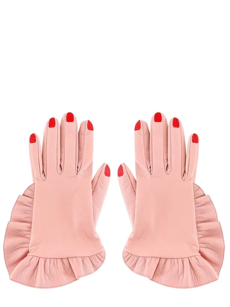 商品VIVETTA|Vivetta Nails Embroidered Ruffled Trim Golves,价格¥1721,第1张图片