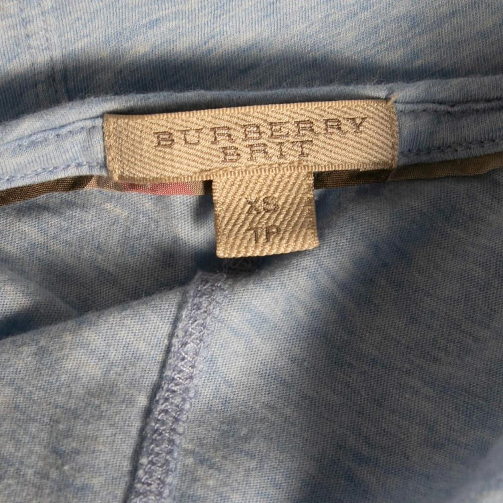 商品[二手商品] Burberry|Burberry Brit Blue Cotton Logo Embroidered Short Sleeve T-Shirt XS,价格¥809,第5张图片详细描述