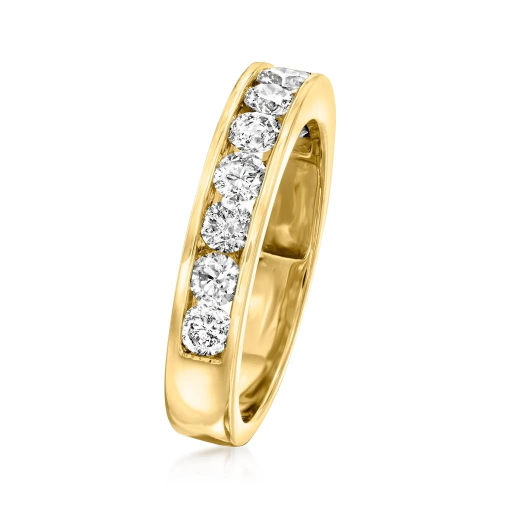 商品Ross-Simons|Channel-Set Diamond Wedding Band in 14kt Yellow Gold,价格¥16921,第3张图片详细描述