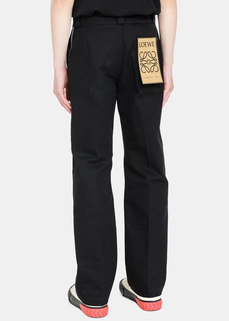 商品Loewe|Loewe Black Drill Cotton Pants,价格¥2522,第2张图片详细描述