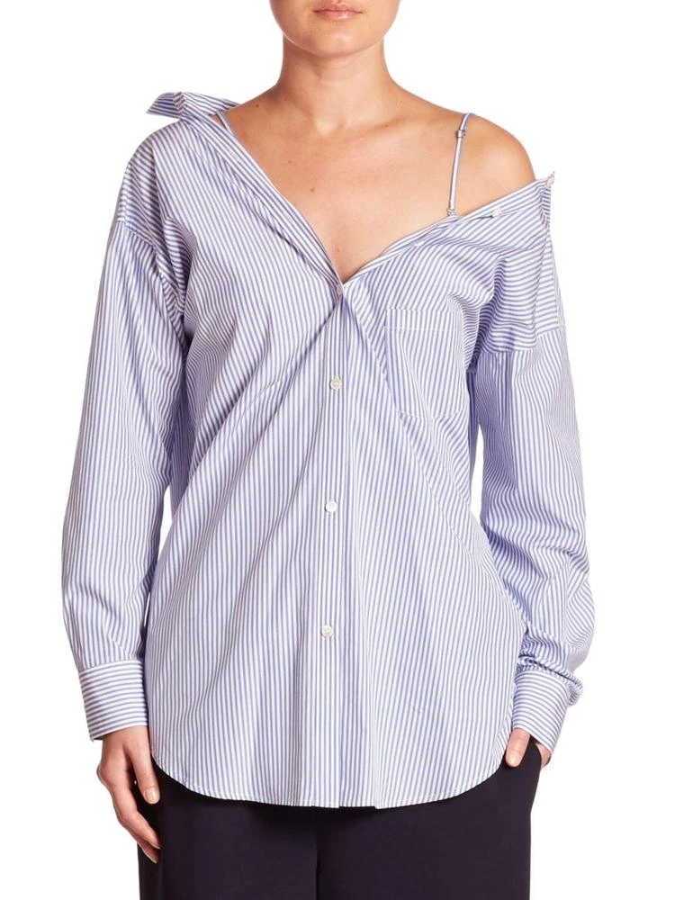 商品Theory|Tamalee Off-the-Shoulder Button-Up Shirt,价格¥2010,第1张图片