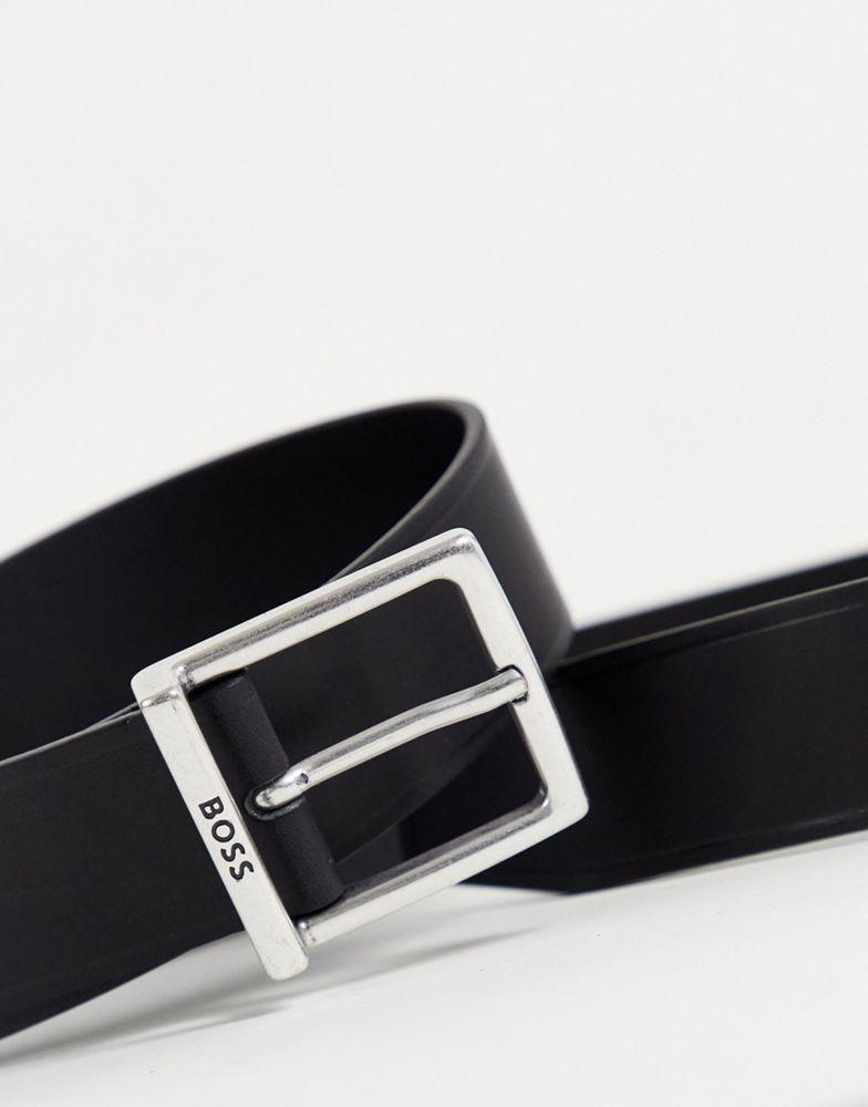 BOSS Rudy leather belt in black商品第2张图片规格展示