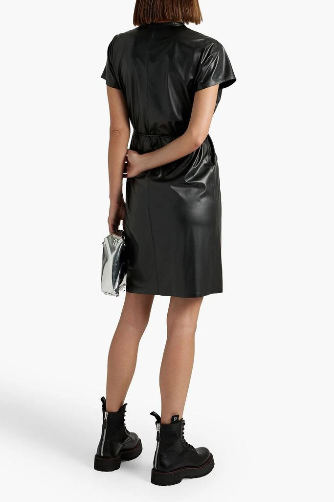 商品Theory|Belted faux leather mini shirt dress,价格¥876,第3张图片详细描述