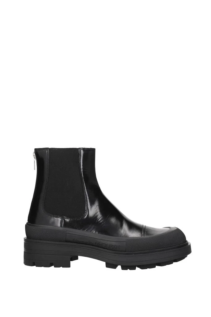 商品Alexander McQueen|Ankle Boot Leather Black,价格¥3635,第1张图片