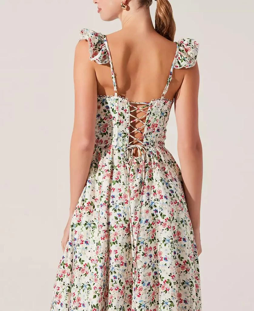 商品ASTR|Women's Wedelia Floral Print Sleeveless Midi Dress,价格¥792,第4张图片详细描述