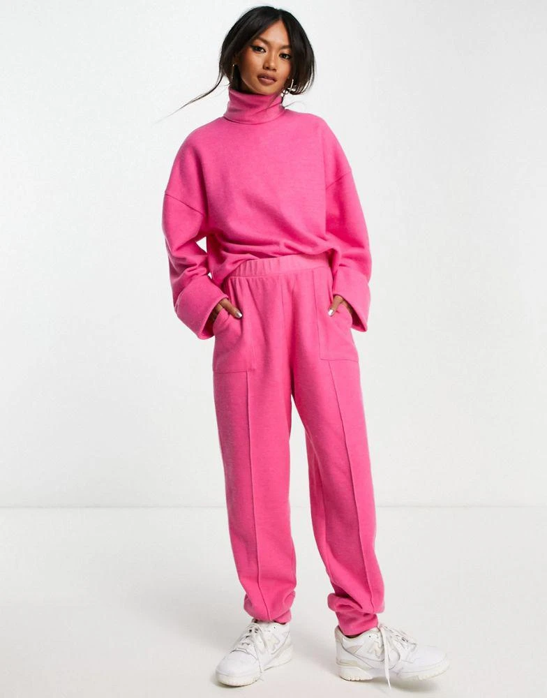 商品ASOS|ASOS DESIGN co-ord super soft seamed jogger in bright pink,价格¥137,第1张图片