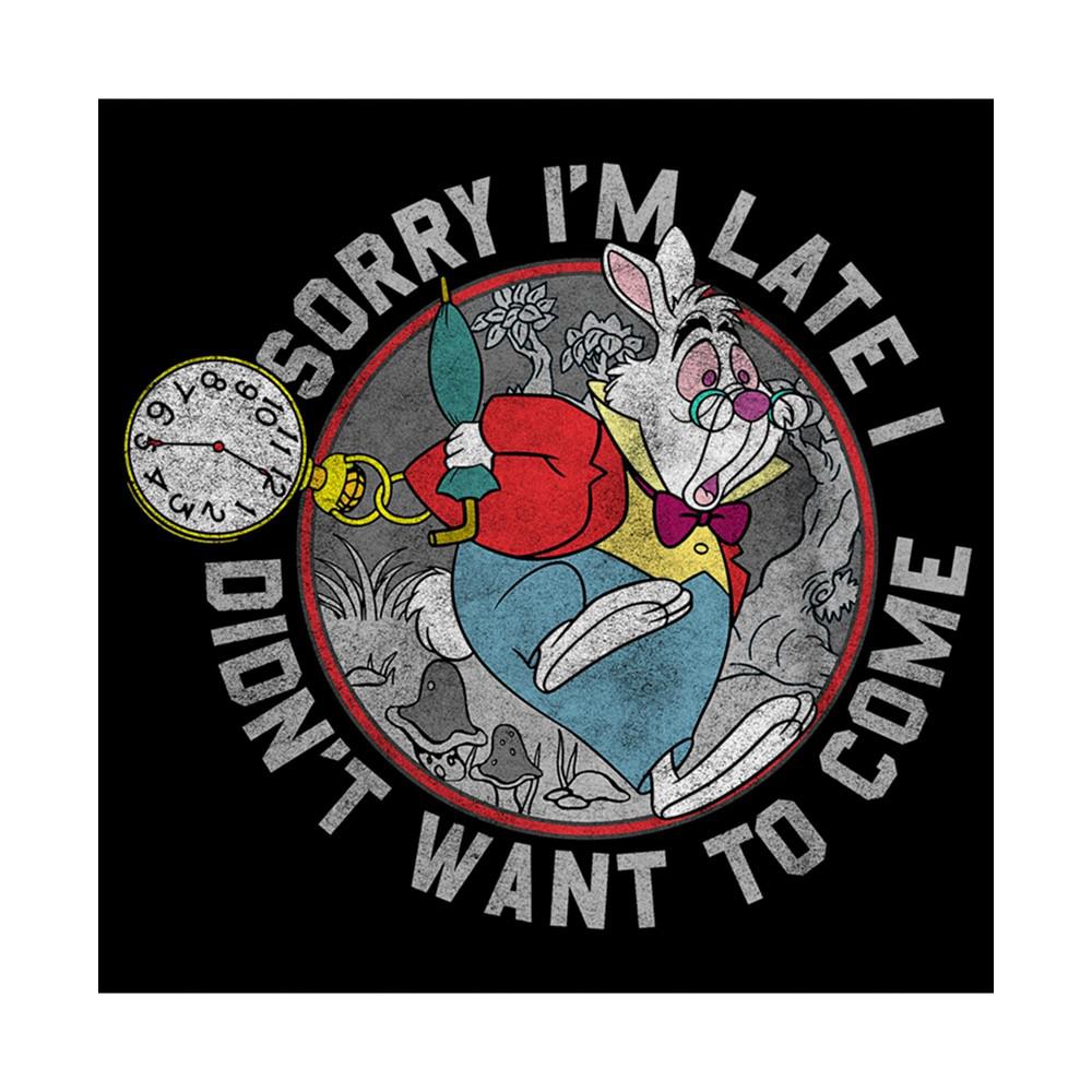 Boy's Alice in Wonderland The White Rabbit Sorry I'm Late  Child T-Shirt商品第2张图片规格展示