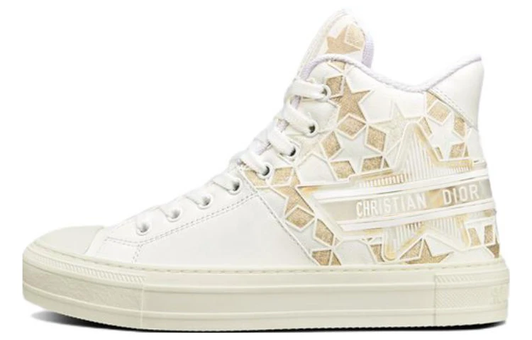 商品[国内直发] Dior|迪奥 Walk'n'Dior 厚底鞋 星星运动 高帮 时尚板鞋 女款 金色,价格¥4774,第1张图片