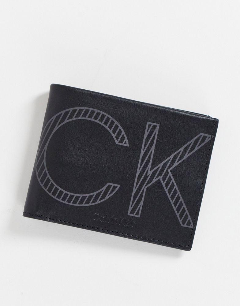 Calvin Klein large icon logo wallet in black商品第3张图片规格展示