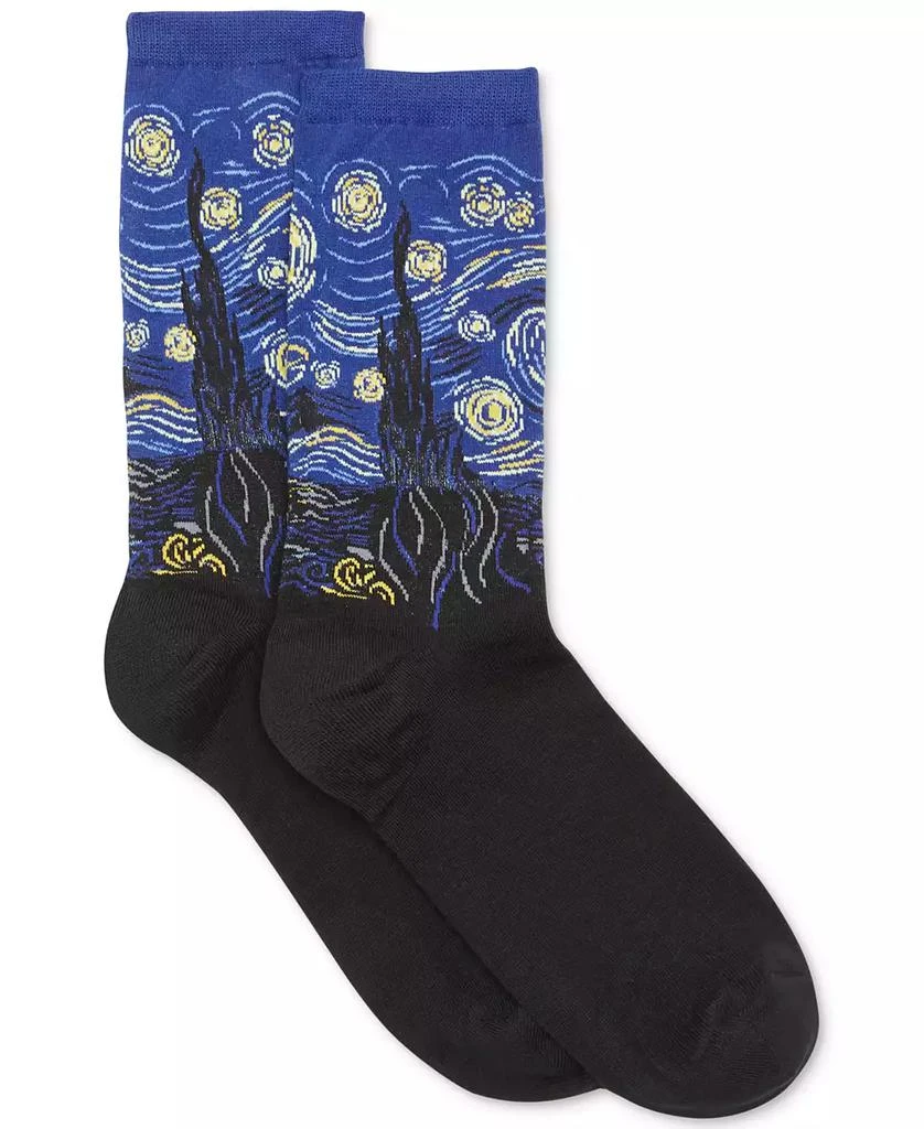 商品Hot Sox|梵高星夜袜子Hot Sox Women's Starry Night Trouser Socks,价格¥47,第1张图片