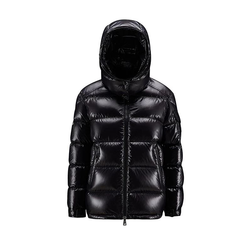 商品Moncler|蒙克莱 MAIRE系列 女士黑色漆面双拉链可调节袖口短款羽绒服,价格¥12069,第1张图片