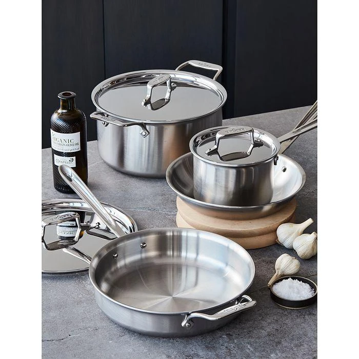 商品All-Clad|d5 Stainless Brushed 7-Piece Cookware Set - Exclusive,价格¥5233,第1张图片