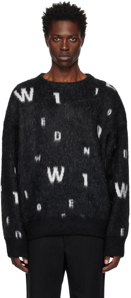 商品We11done|Black Lettering Sweater,价格¥2717,第1张图片