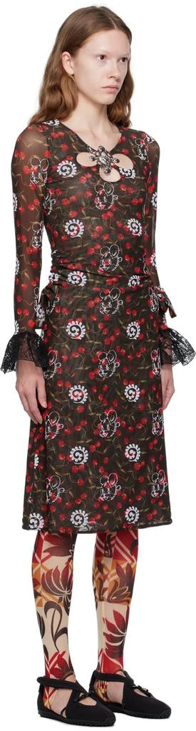商品CHOPOVA LOWENA|Black Windsucker Cherry Midi Dress,价格¥2137,第2张图片详细描述