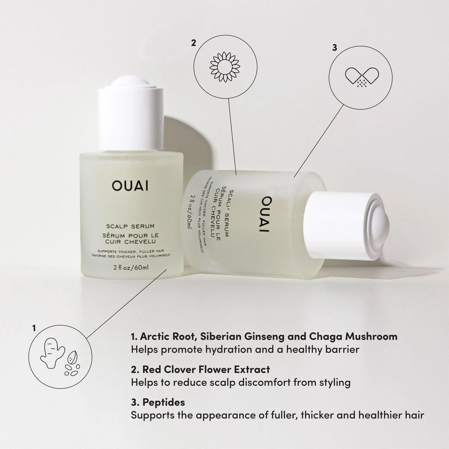 商品OUAI|Hydrating Scalp Serum & Supplements Set for Healthy, Fuller Looking Hair,价格¥585,第5张图片详细描述