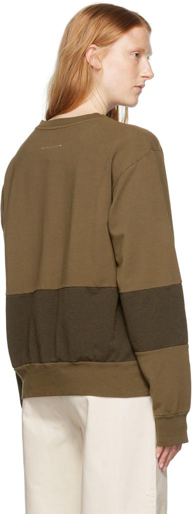 Khaki Paneled Sweatshirt商品第3张图片规格展示