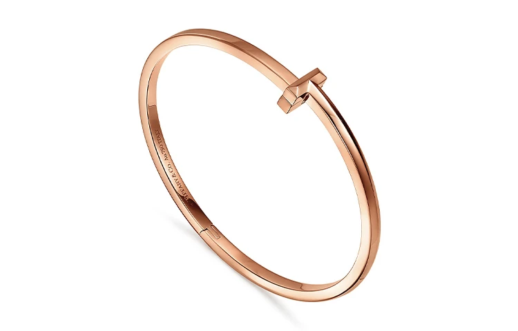 商品[国内直发] Tiffany & Co.|蒂芙尼 T1系列 窄式 玫瑰金 18K 手镯 男女同款情侣款,价格¥27144,第5张图片详细描述