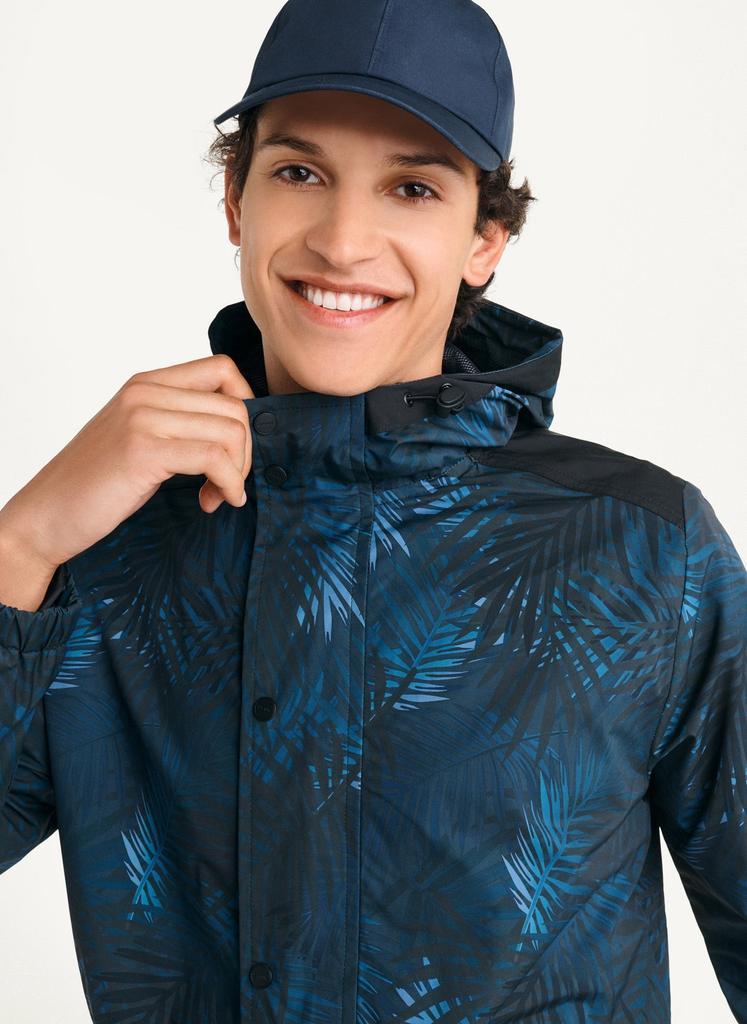 商品DKNY|Printed Nylon Wild Palm Hooded Rain Jacket,价格¥711,第5张图片详细描述